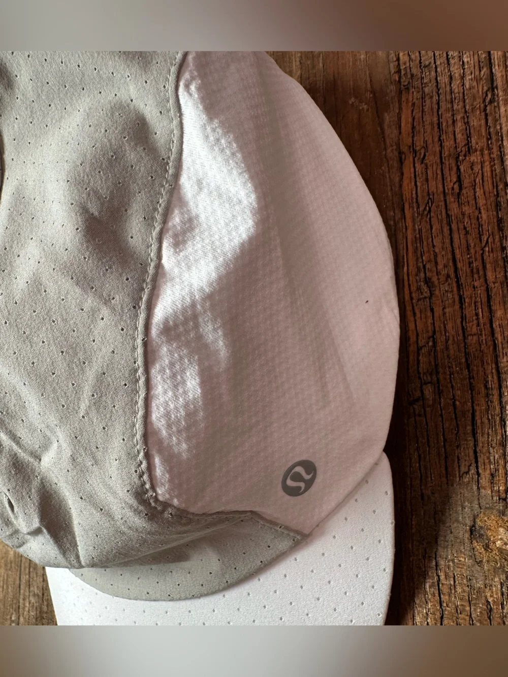 lululemon athletica Perforated Two-Tone Running Hat in cream and White